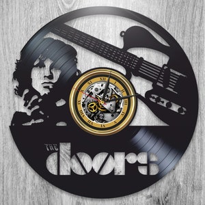 The Doors Vinyl Record Round Wall Clock Rock Music Wall Art Music Teacher Gift Unique Decor For Office Housewarming Gift For Friends