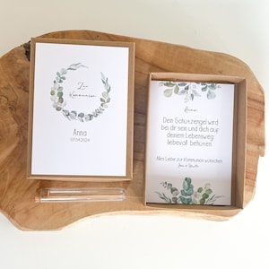 Geschenk zur Kommunion- Geldgeschenk zur Kommunion - Geschenkbox - Konfirmation -Glaube  personalisiert