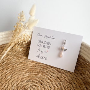 Dankeschön für die schöne Zeit, Erzieherin Geschenk, Hebamme Geschenk Schutzengel, Schlüsselanhänger