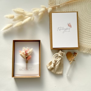 Geschenkschachte - Möchtest du meine Patentante sein? Trockenblumen, Geschenkbox, Geschenkidee für die Patentante