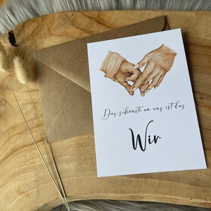 Liebe - Geschenk für Freundin/Freund. Partner. Das schönste an uns ist das wir. Partnerschaft. Hochzeitskarte