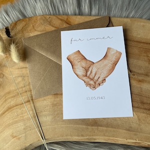Großeltern - Eltern Geschenk, personalisiert mit Datum, für immer, unendliche Liebe, Geschenk zum Jahrestag