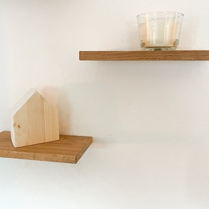 Floating shelf solid oak solid wood solid wall shelf high quality best wood quality image 2