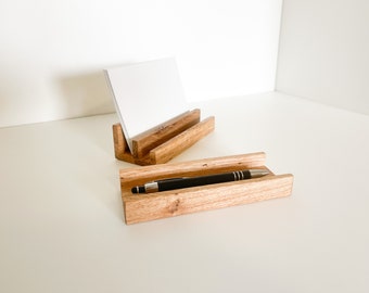 Wooden mail tray | Elegant letter holder - oak - Office organizer | Business card holder | Photo & card storage