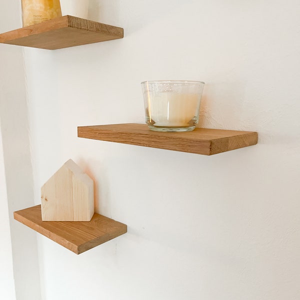 Floating shelf - solid oak - solid wood - solid wall shelf - high quality - best wood quality