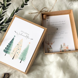 Geschenkschachtel zu Weihnachten I Geschenkbox I Geldgeschenke I Personalisiertes Weihnachtsgeschenk I Weihnachtskarte