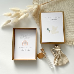Geschenk zur Taufe - Geldgeschenk zur Taufe - Geschenkbox - Taufgeschenk -Glaube  personalisiert sa