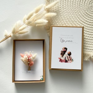 Geschenkbox- Beste Mama - Du wirst Oma -  Trockenblumen, Geschenkschachtel,  Geschenkidee Schwangerschaft verkünden