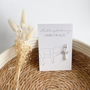 Beste Hebamme - Karte - Postkarte - Danke, Geschenk zum Abschied, Schutzengel, Schlüsselanhänger
