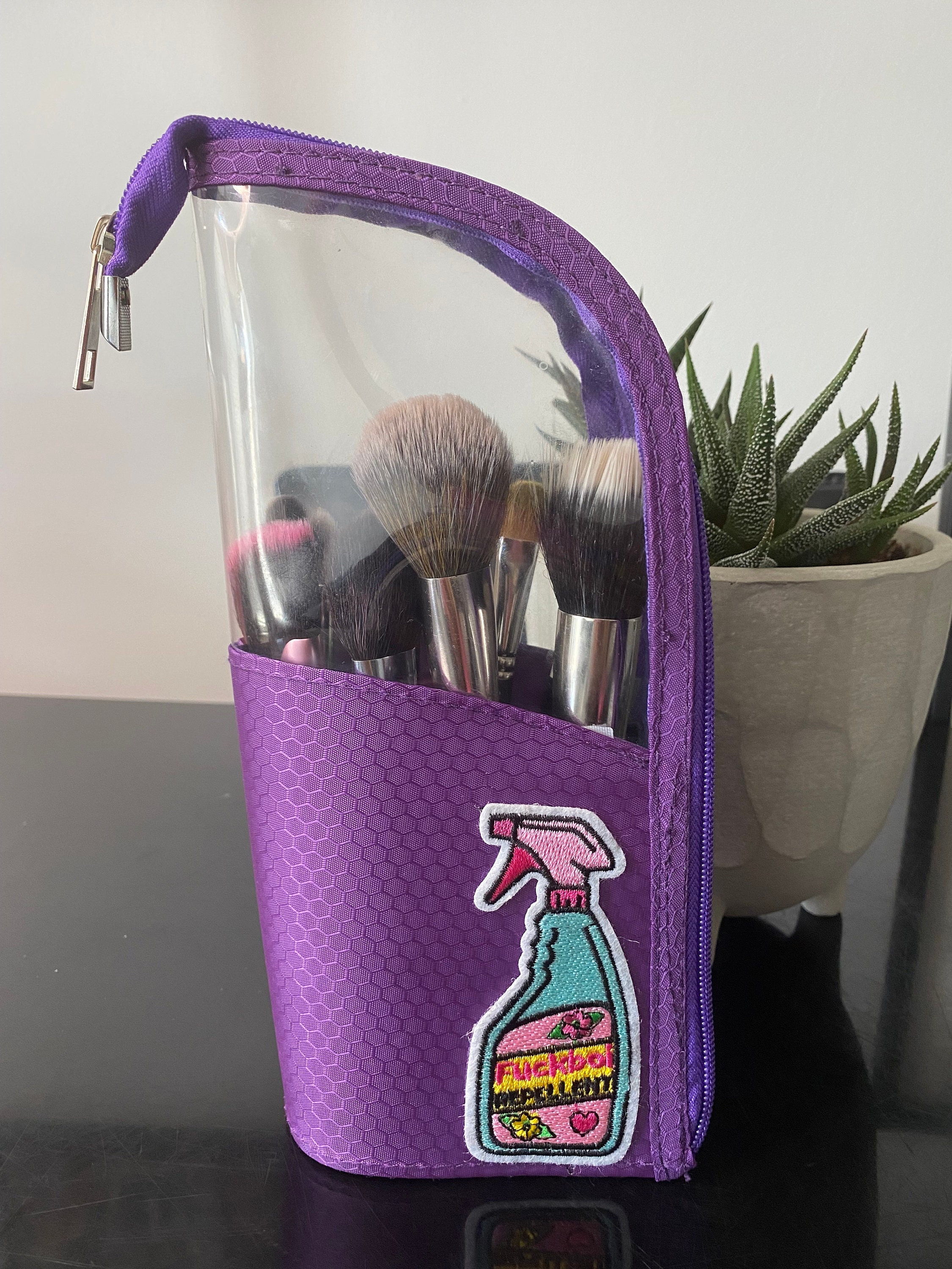 Limited Edition - Makeup Brush Bag Travel Toiletry Case Zipper Beauty Case Pouch Organizer Holder Fuckboy Repellent Original Queen Bee