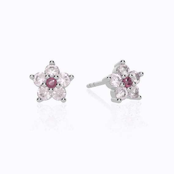 Orecchini A Cerchio Con Rosa In Argento Sterling 925 - Gioiello A Fiore Per Donna, Ipoallergenico, 15 Mm - 2