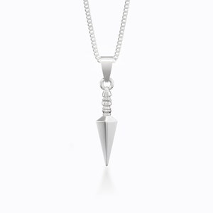 Kuna-hängehalsband, Ninja Samurai-blad, japanskt knivinspirerat vapen, kubansk kedja, unisex silver- och rostfritt stålsmyckestillbehör