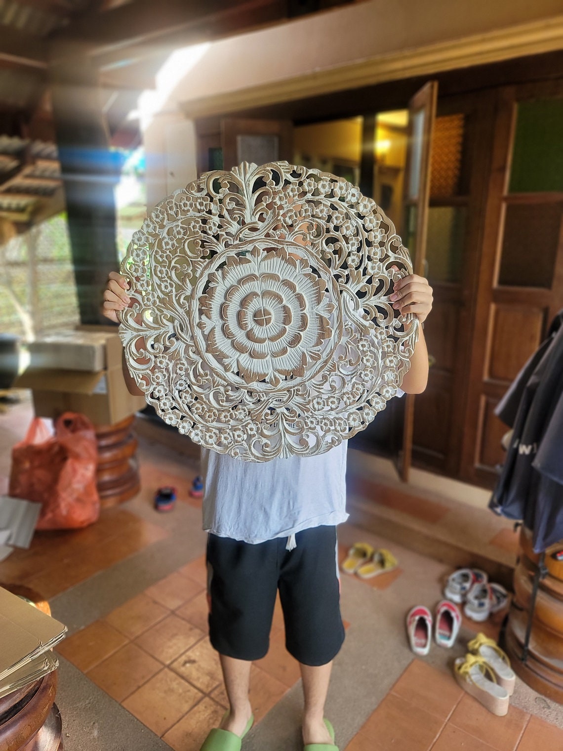 Large Wood Wall Hanging Panel Natural Wood Carving Wall Plaque Etsy UK