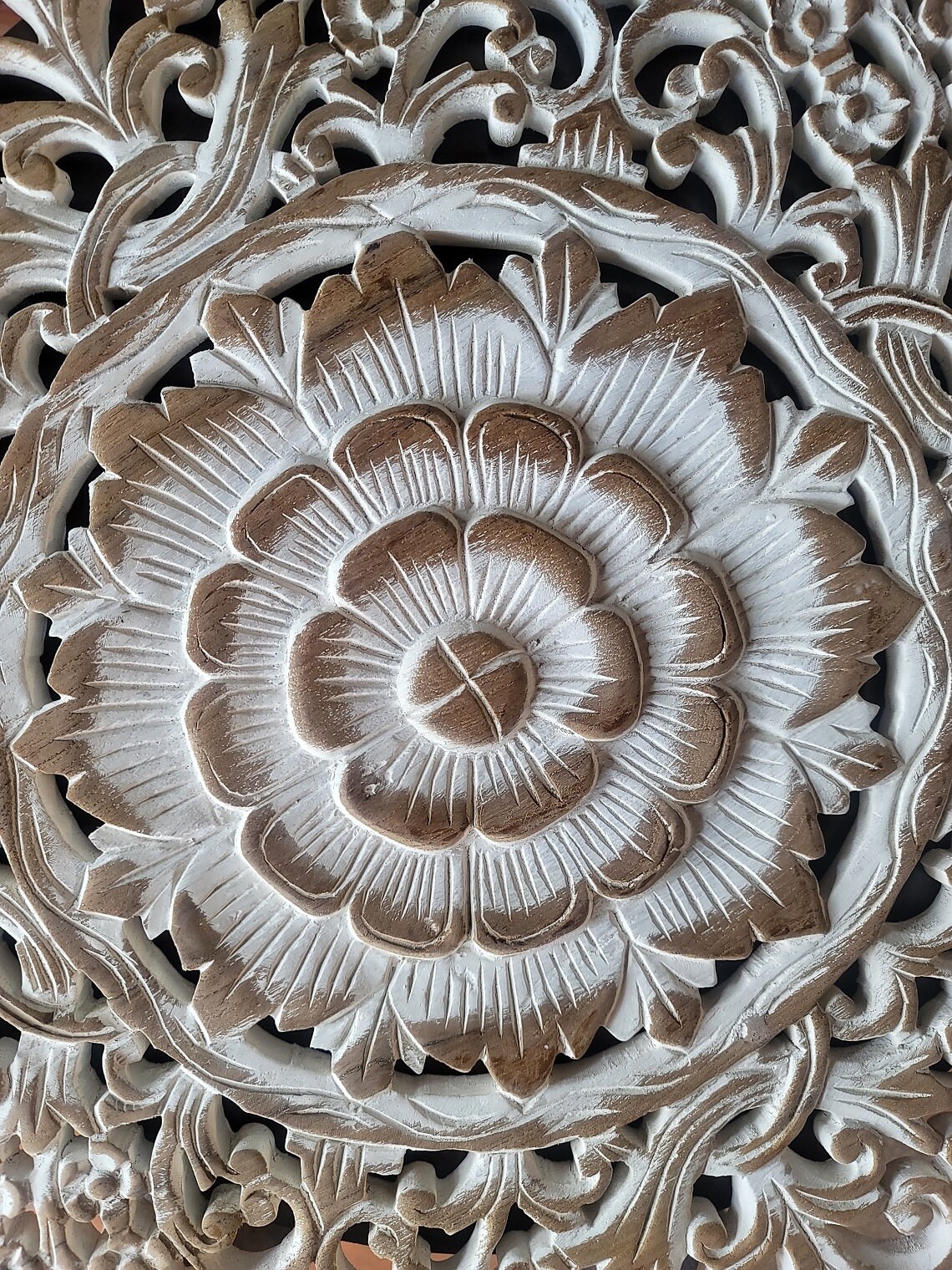 Large Wood Wall Hanging Panel Natural Wood Carving Wall Plaque Hand ...