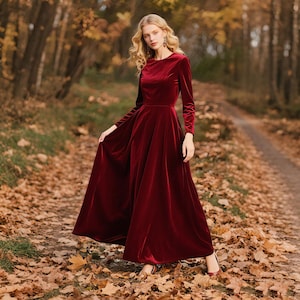 oxblood formal dress Ox Blood Maxi Dress main image 0