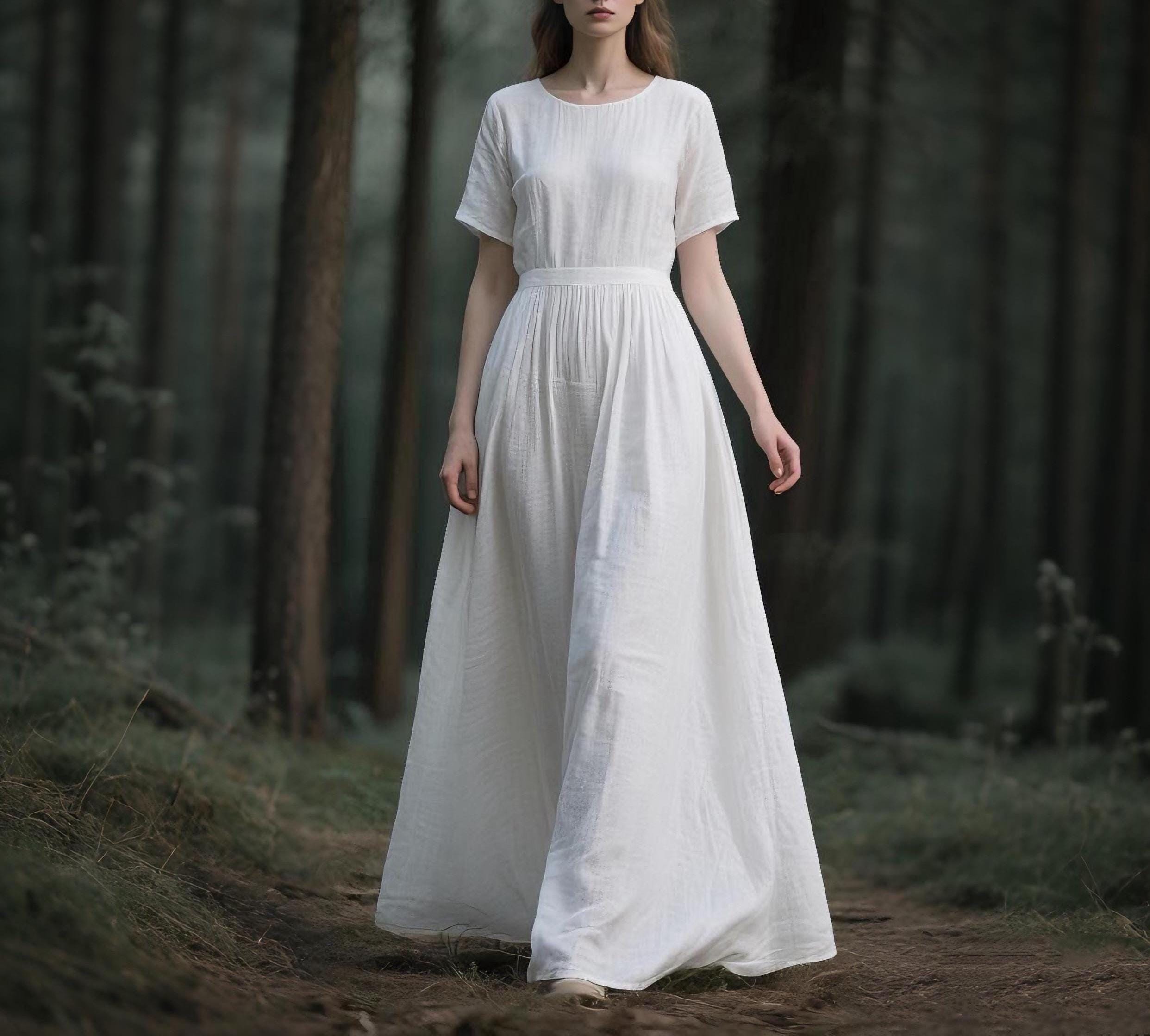 White Flowy Dress Photoshoot - Etsy