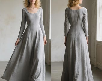 knit loose dress High-neck long-sleeved loose knit dress – Lovenne