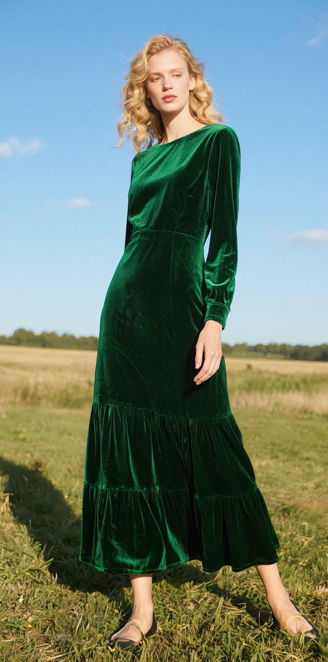 eileen fisher green velvet dress Boat Neck Velvet Bateau Neck Dress Ebay