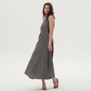 Linen Dress for Women Linen Maxi Dress Casual Linen Dress Spring Summer Linen Dress Minimalist A Line Maxi Dress Plus Size Sleeveless Dress