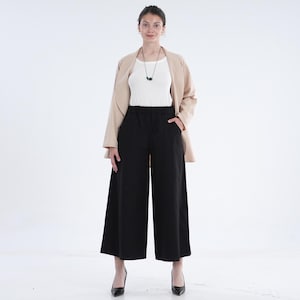 Women Cotton Pants Wide Leg Pants Soft Casual Pants with Pockets Pure Cotton Trousers Spring Summer Pants Plus Size Pant Custom Long Pant
