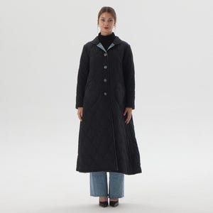 Women Quilted Coat Winter Coat Reversible Coat Vintage Coat Trench Coat Long Coat Thick Warm Coat Oversized Jacket Handmade Customize Coat
