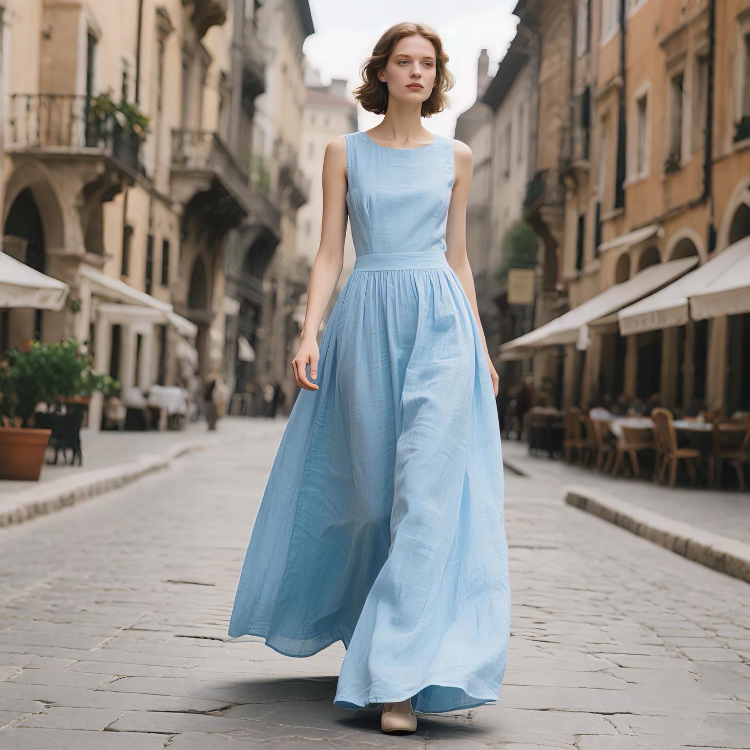 ワンピース BAU by Bride And You AARON Boat neck Aline dress (Minty blue Plan your wedding with bride and you