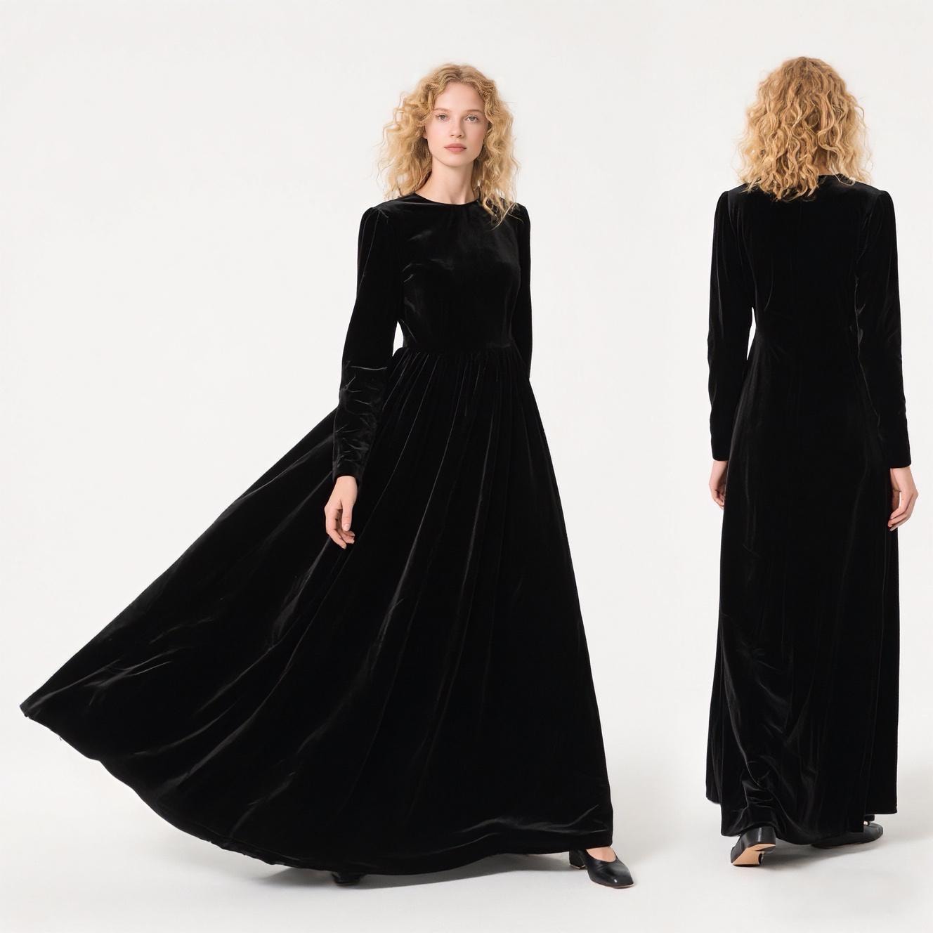 Long Black Choir Dress - Etsy