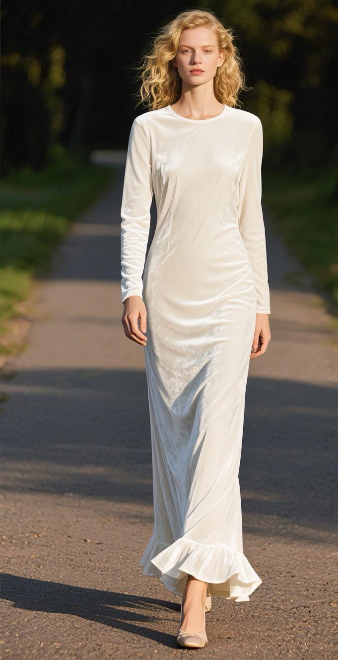 white winter dress with sleeves White Maxi Dress, Maxi Dress, Long Sleeves White Dress, Summer Maxi Dress, Maternity Maxi Dress, Summer Wedding Dress, White Dress
