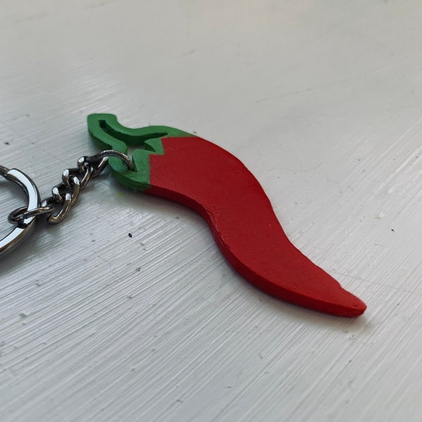 Chili Pepper Custom Keyring, 3d Print Stl File, 3d Printing, Keychain, Birthday Gifts, Party Bags, Small Personalized Gifts for him