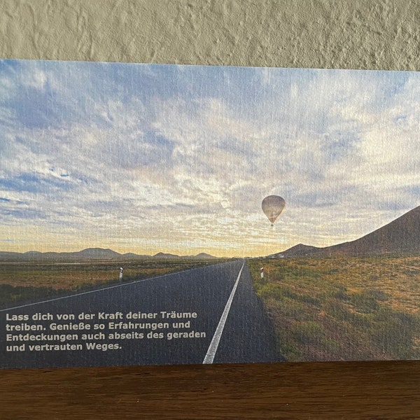 Postkarte - Grußkarte - Mut und Weg auf Kunstdruck