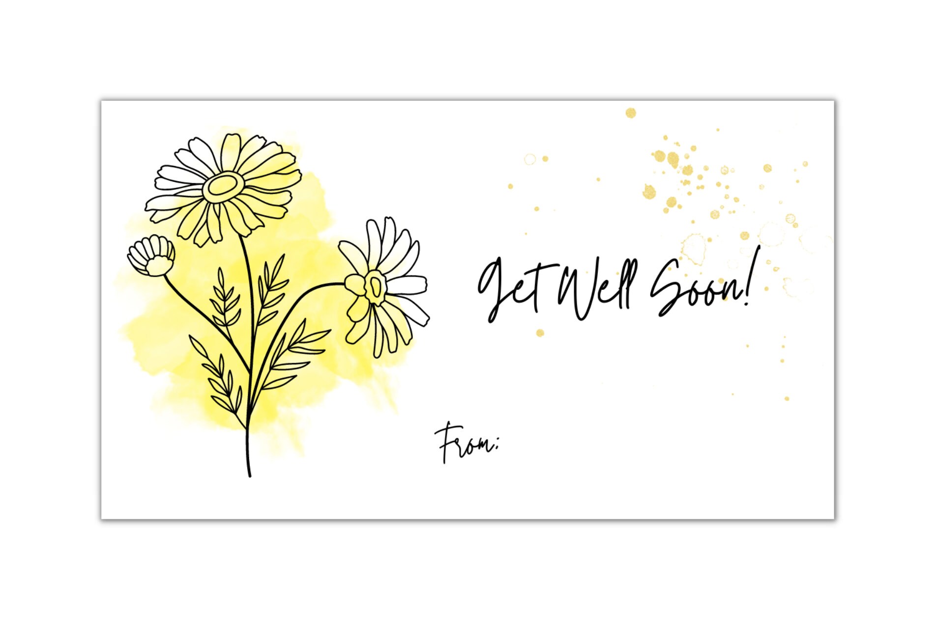 Get Well Soon Self Care Printable Gift Tags Set, Minimalist Lineart ...