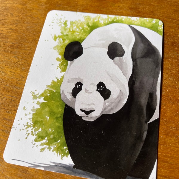 Carte de vœux Panda à l’aquarelle