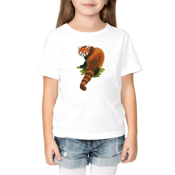 T shirt panda roux enfant