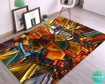 Silky Soft Rug, Modern Abstract Rug, Minimalist Rug, Nordic Scandinavian Area Rugs, Rug for Living Room, Rug for Bedroom,Diningroom,Kitchen
