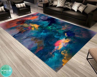 Very colorful Rug, Area Mat, Designer Carpet, Unique Rug, Special Mat.