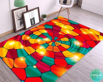 Silky Soft Rug, Modern Abstract Rug, Minimalist Rug, Nordic Scandinavian Area Rugs, Rug for Living Room, Rug for Bedroom,Diningroom,Kitchen