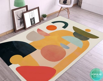 Silky Soft Rug, Modern Abstract Rug, Minimalist Rug, Nordic Scandinavian Area Rugs, Rug for Living Room, Rug for Bedroom,Diningroom,Kitchen