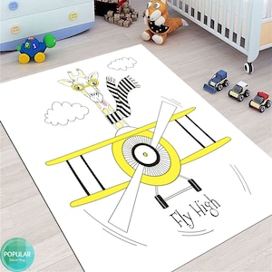 Kids Rug, Pillow Case Gift, Nursery Rug, City Road Rug, Washable, Non-slip Play Mat, Metropolis City Play Rug, Kinderkarten