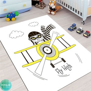 Personalizable Kids Rug, Pillow Case Gift, Nursery Rug, City Road Rug, Washable, Non-slip Play Mat, Metropolis City Play Rug, Kinderkarten