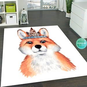 Dog Custom Kids Rug, Dog Designer Baby Mat, Cute Animals Carpet, Animal Faces, Baby Room Decor, Baby Animals, Boys Room Decor, Animal Decor