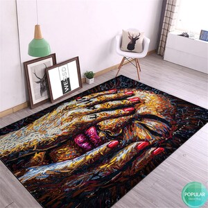 Alfombra de graffiti, Alfombra temática, Graffiti abstracto, Alfombras para sala de estar, Alfombra popular, Alfombra de decoración del hogar, Alfombra antideslizante, Alfombra decorativa, Alfombra de área