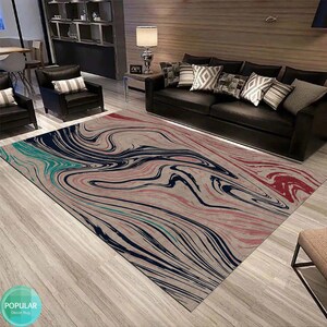 Alfombra 3d, Alfombra de diseño, Alfombra artística, Alfombra decorativa abstracta multiusos, Decoración moderna del hogar