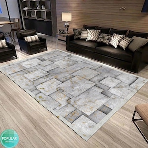 Copper Marble Pattern Rug, Office Mat, Area Carpet, Decorative Abstract Multi-Purpose Rug, Modern Home Decor