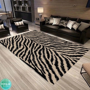 Alfombra de leopardo negro y marrón, patrón de leopardo, alfombra de cebra, patrón de cebra, patrón de animales, estampado de leopardo, decoración de leopardo, decoración de arte, animal salvaje