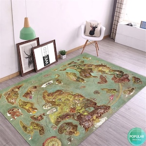Weltkarte Teppich, Spielteppich, Spielteppich, Kinderzimmer Läufer, Kinderzimmer Geschenk, Bedruckter Teppich, Spielzimmer Bodenteppich, Weltkarte