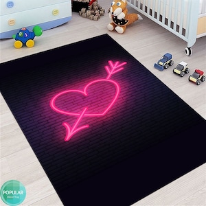 Valentines Day, Valentines Day Rug, Love Rug, Personalized Gifts, Custom Rug,Red Love Rug,Gift Love Rug,Heart Pattern Rug,Hearts ,Valentines