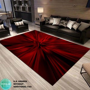 Rode mat, bubbelbadtapijt, vortextapijt, mat voor optische illusie, verschrikkelijk tapijt, werveltapijt, 3D-cadeau muur, grapmat, rechthoekig muurcadeau