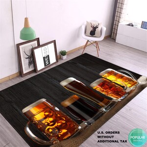 Whiskey Glass, Alcohol Rug, Spirits Mat, Drink Art Carpet, Wine Runner, Beer Art Designer, Aqua Vitae Gift, Drinking Room, Kitchen Wall Rug