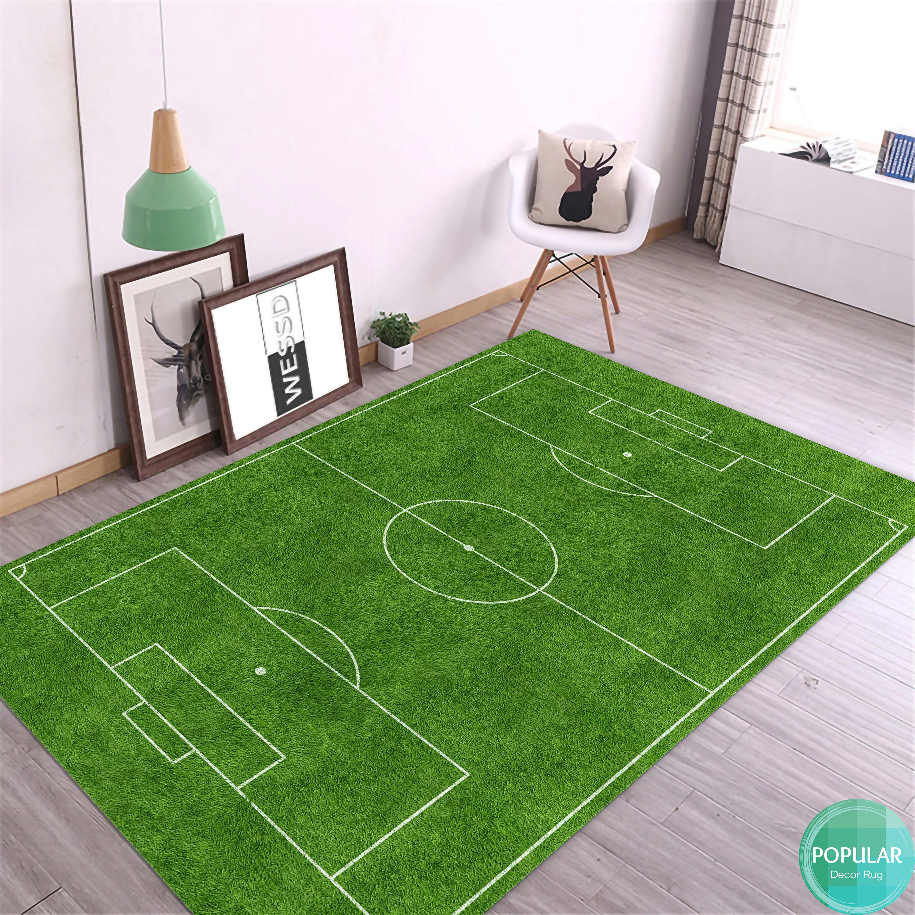 Discover Green Soccer Field, Football Field Gridiron, Sport Rug, Sport, Fan Clup Rug