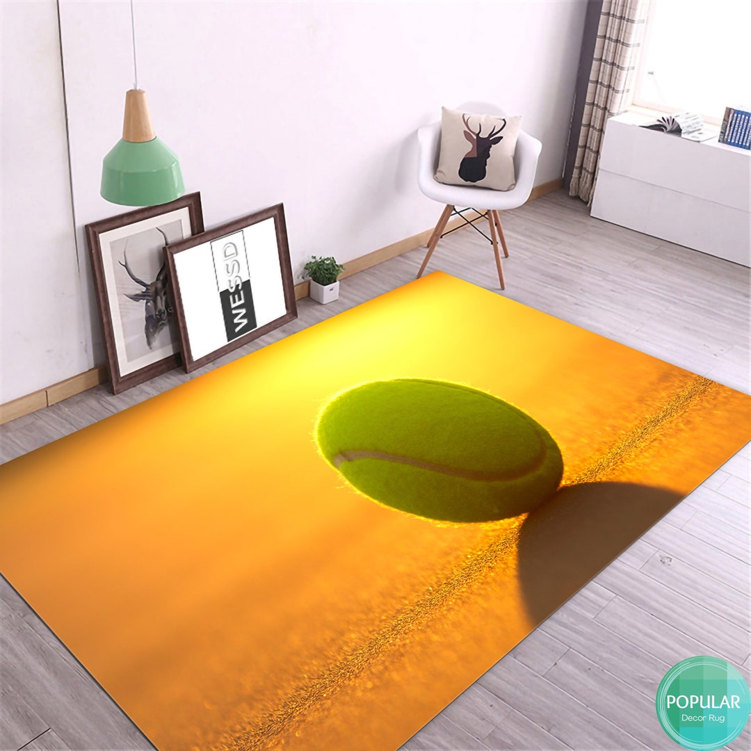 Tennis Coloured Rug Tennis Court Area Rug, Tennis Court Carpet, Tennis Rug, Sport Mat, Game ...